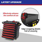 MHEOMTME Rolling Tool Chest with Drawers, Craftsman Tool Box Organizer, Toolbox Cabinet with Keyed Locking System, 7 Drawer Tool Storage Cart on Wheels for Garage, Workshop and Repair Room, Black MHEOMTME