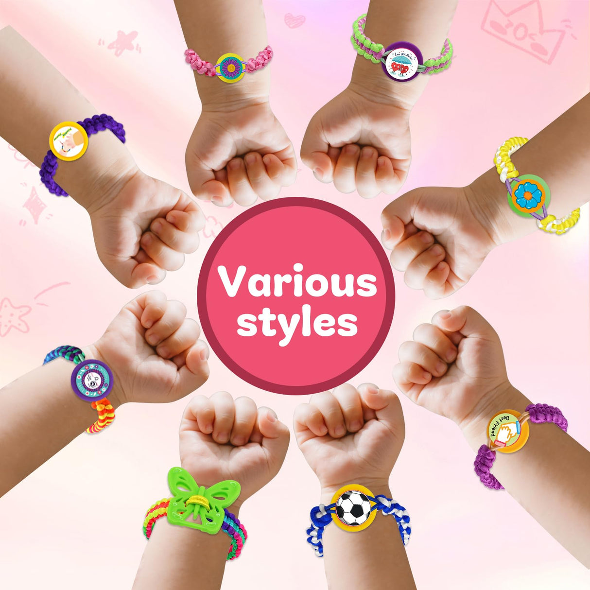 Suu66 Friendship Bracelet Making Kit for Girls 8-12 | String Bracelets Maker Craft Kit, DIY Art Gift for Kids Age 8, 9, 10, 11, 12 Years (Yellow) Suu66