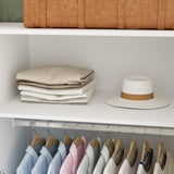 Hitow 4-Door Armoire Wardrobe Closet with Hanging Rod, White Clothing Storage Cabinet with Drawer Organization, 70.9" Tall Wooden Bedroom Wardrobe Armoire for Hanging Clothes Hitow