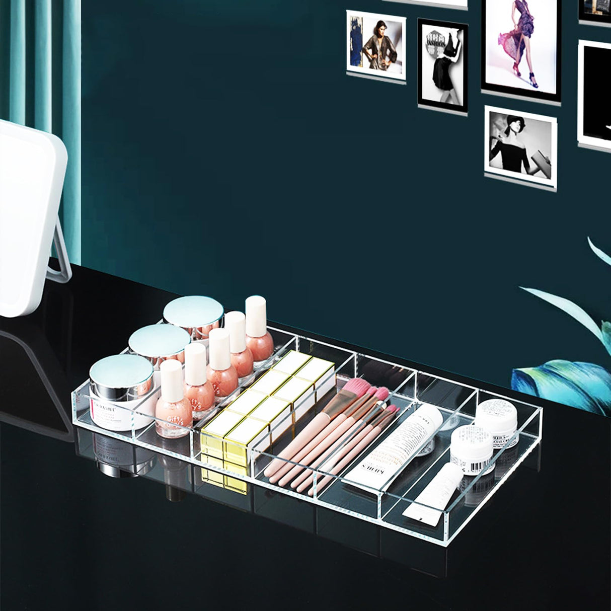 Acrylic Sunglasses Storage Organizer Tray Clear Display Case for Eyewear 6 Grid (1) Kenpal