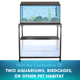 TitanEze 29 Gallon Double Aquarium Stand (2 Stands in 1), Fish Tank Stand, Bird Cage Stand, 32.5" W x 32 "H x 13" D Caitec