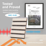 Art3d 2 Wood Slat Acoustic Panels for Wall and Ceiling - 3D Fluted Sound Absorbing Panel with Wood Finish - White Elm Art3d