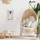 AdirHome Recessed Wall Mount Storage Cabinet – Sturdy Fully Assembled Wooden Utility Storage Shelf – Ideal for Home Kitchen, Bathroom, Laundry, Medicine Cabinet (White) AdirHome