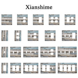 Rustic Farmhouse 3 Gang Toggle Switch/Wall Plate Retro Wooden Decorative Light Switch Cover Outlets Covers for Bedroom Kitchen Home Decor Xianshime