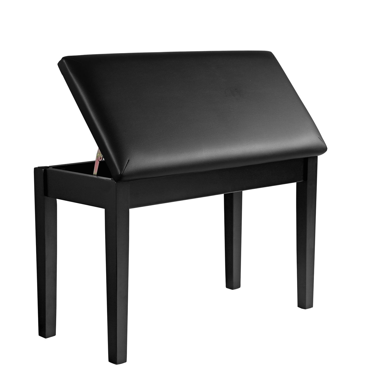 SONGMICS Wooden Duet Piano Bench with Padded Cushion and Music Storage Compartment, Piano Chair Seat, Black ULPB75BK - WoodArtSupply