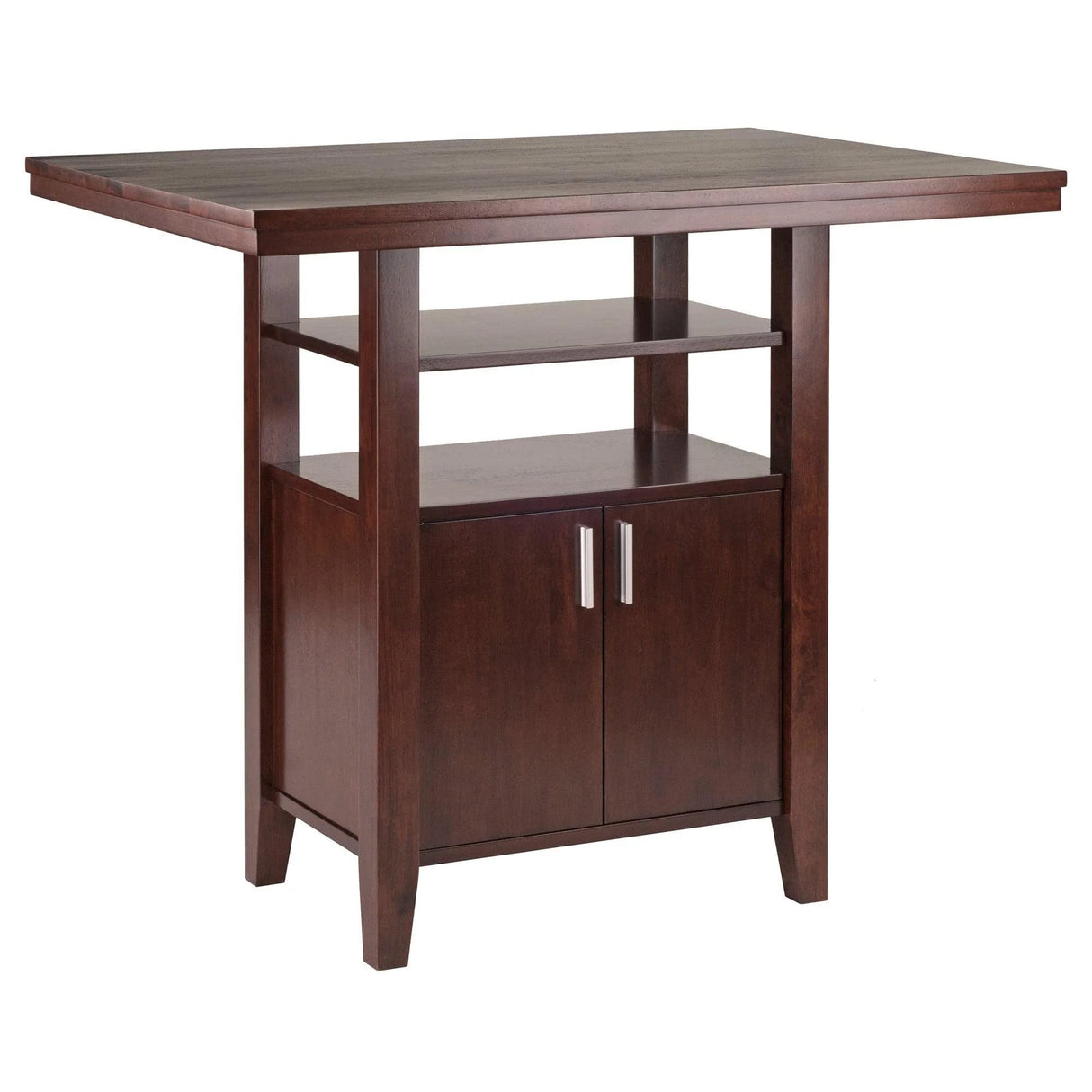 Winsome Albany High Dining Table, Walnut, 29.92 in x 41.73 in x 35.83 in Winsome