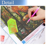 JFYHAB Fox Diamond Painting Kits for Adults, 5D DIY Full Drill, Round Full Drill Stain Glass, 12x16 inch JFYHAB