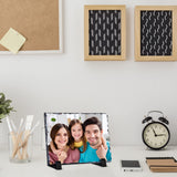 4 Pcs Sublimation Blank Slate Rock Rectangular Custom Stone Slate Picture Frame Matte Heat Transfer Rock Photo Plaque with Display Stand for Desktop Souvenir DIY Gift Decoration (5.9 X 7.9 Inch) Gersoniel