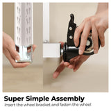 HOMEDANT House White 5-Tier Metal Boltless Rolling Cart Shelf Rack Casters Heavy Duty Wheel Shelving Unit Adjustable Storage Shelves Organizer Shelf Kitchen Garage 48.1" W x 18.5" D x 75.4" H 1Pack HOMEDANT