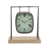 Deco 79 Wood Pendulum Clock with Wood Base, 10" x 5" x 12", Gray Deco 79