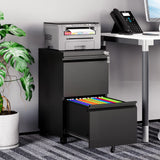 MIIIKO 2 Drawer File Cabinet on Wheels, Home Office Mobile Under Desk with Lock, Vertical Files Drawers for Legal/Letter/A4 MIIIKO