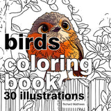 Birds Coloring Book: 30 Illustrations WoodArtSupply