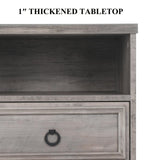 Night Stand Set of 2, Nightstands with LED Light, End Table Bedside Table with Wood Drawers, for Living Room, Bedroom, Sofa, Gray HolliWill