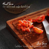 Acacia Wood Cutting Board (17x13x1.5in) and Wooden Butcher Block, Chopping Board - Reversible Multipurpose For Meat, Cheese Board, Vegetables, FANICHI