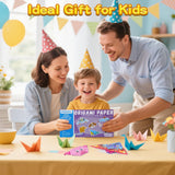 308 Sheets Origami Paper Kit for Kids Ages 5-8 8-12 with Guiding Book DIY Art and Crafts Supplies Kits for Girls and Boys Square Easy Fold Paper Travel Activities Birthday Christmas Gifts WOJASAL