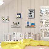 Walasis Rustic Shelves Wall-Mounted Distressed White - Farmhouse Wall Shelves 15.8 inch Wood Wall Decor Decorative Small Floating Ledge Shelf for Bedroom Living Room Walasis