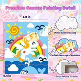 Wings Giant Unicorn Paint by Numbers Kit for Kids and Adults, 3 Pack Framed Canvas Painting Kit with Hooks, Arts and Crafts Unicorn Gift for Girls Birthday, Art Supplies Girls Ages 8-12 Wings Giant