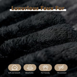 107.5" Cloud Modular Sectional Sofa with 1 Ottoman,Modern Minimalist Upholstered Couches, Comfort U Shaped Sofa for Living Room,Deep Seat Corner Couch，No Assembly Required (Black,Right Facing Chaise) Settab