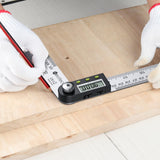 Neoteck 12 inch/30cm Stainless Steel Digital Angle Finder Protractor Ruler with Data Holding Function for Woodworking Construction Repairing Neoteck