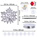 Winlyn 24 Sets Fall Leaf Suncatchers Ornaments DIY Window Paint Art Fall Craft Kits Maple Leaf Sun Catchers Painting Kits for Kids Classroom Activities Art Project Thanksgiving Autumn Party Decoration Winlyn