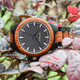 BYMAX Personalized Name Wooden Watch, Custom Engraved Wood Watch Gradulation Birthday Anniversary Wedding Gifts for Men Groomsmen Husband Son BYMAX
