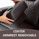 AZXZCS RV Loveseat Recliner, Wall Hugger Recliner Sofa PU Leather with Removable Armrests and Pillows for RVs, Living Rooms, and Home Theaters (Brown, Row of 2) AZXZCS