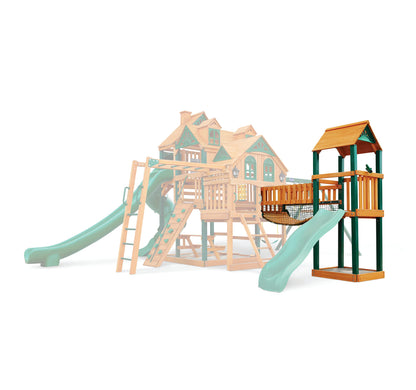 Gorilla Playsets 06-2004 Clatter Bridge Mesh Panels Add On for Swing Set Clatter Bridge, Black - WoodArtSupply