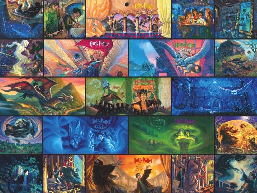 New York Puzzle Company - Harry Potter Harry Potter Collage - 1000 Piece Jigsaw Puzzle for Family Game Nights by Mary GrandPré New York Puzzle Company