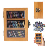 Brown Anxiety Bookshelf,Super Mini Bookshelf,Set:1 Wooden Book Display Case + 60 PCS Mini Books,Shake Away Your Anxiety,Home Study Room Office Bedroom Library Decor,Perfect for Book Lovers WodGod