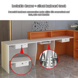 Reception Counter Desk, Front Counter Desk with Lockable Drawers, Modern Retail Counter, Wooden Computer Desk Reception Table, for Checkout Office/Beauty Salon/Lobby 160x60x100cm F-Right ZXLBTNB