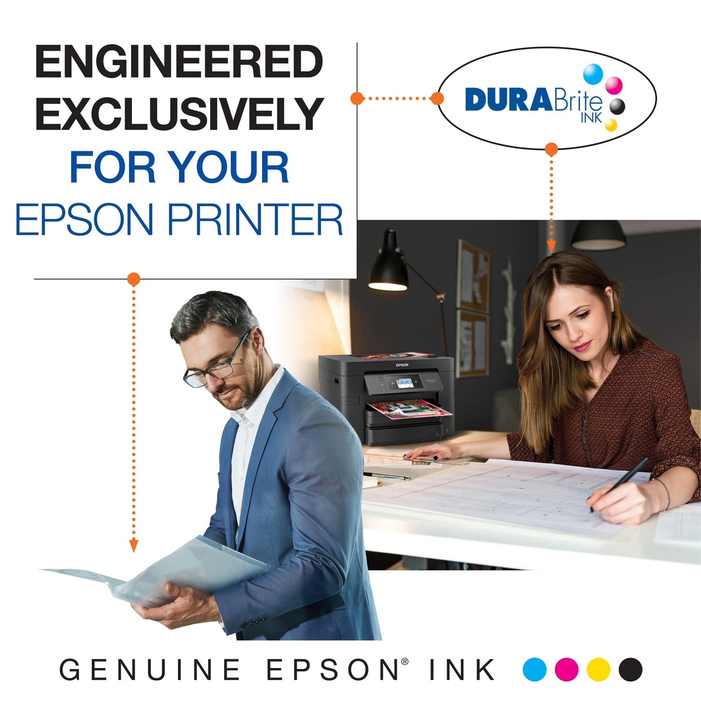 EPSON 702 DURABrite Ultra Ink High Capacity Black Cartridge (T702XL120-S) Works with WorkForce Pro WF-3720, WF-3730, WF-3733