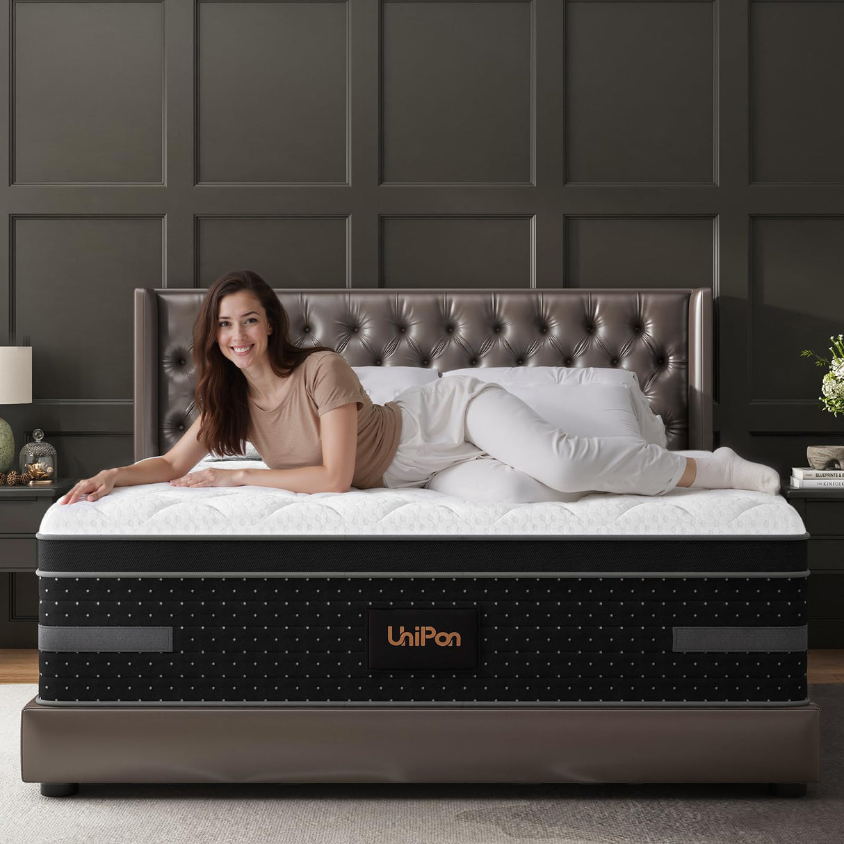 Twin Size Mattress 12 Inch, Cooling Gel Hybrid Mattress for Side Sleep and Pressure Relief with Extra Lumbar & Shoulder Support, Bed in a Box Fiberglass Free -365 Night Trial CertiPUR-US Certified UniPon