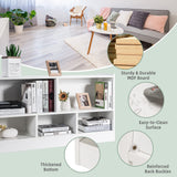 IFANNY 5 Cube Bookcase, 2 Tier Bookshelf Organizer w/Open Compartments, Horizontal Wood Bookshelves & Bookcases with Storage, Modern Book Shelf for Bedroom, Living Room, Play Room (White) WoodArtSupply
