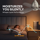 SNZ 38 Inch Flush Mount Ceiling Fans with Lights and Remote Control, Nickel Low Profile Ceiling Fan for Bedroom, Living Room,Office,Kitchen,Patios Indoor and Outdoor Use SNZ