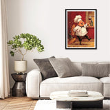 QAZWSX Bread Red Wine Chef Diamond Art Painting Kits for Adult, Cook 5D Diamond Art for Adults, Round Drill Painting by Diamonds Art and Crafts for Home Wall Decor Gift 12x16 Inch QAZWSX