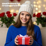 Caydo Electric Yarn Winder Pro, 10oz Large Automatic Ball Winder for Crocheting, Dual-Spring Strong Tension Stepless Speed Yarn Cake Roller Spinner, Ideal Present for Crochet Lovers(Blue) Caydo