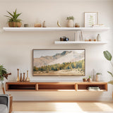 AMADA HOMEFURNISHING Floating Shelves, 32″ Large Wall Mounted Shelves for Bathroom, Bedroom, Living Room, Kitchen, Office, Hanging Shelf for Wall Décor Storage, Set of 2, White AMADA HOMEFURNISHING