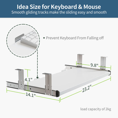 BANTI 40" x 24" Height Adjustable Electric Standing Desk with Keyboard Tray, Sit Stand up Desk with Splice Board, White Frame/White Top - WoodArtSupply