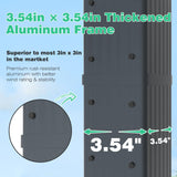 Yardenaler 12’ X 16’ Retractable Pergola with Adjustable Canopy for Backyard Deck Garden Grey Yardenaler