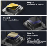 3D Printer Platform Double Sided Textured PEI Sheet, Removable Flexible Spring Steel PEI Build Plate 235x235 mm Heated Bed, for Creality Ender 3/Ender 3 Pro/Ender 3 S1/3 S1 Pro Hot Bed Jusnboir