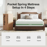 Novilla King Size Mattress 14 inch, King Size Hybrid Mattress in a Box with Motion Isolation,Gel Memory Foam with Pocket Springs for Support & Pressure Relief, Medium Firm Pillow Top Mattresses Novilla
