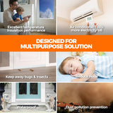 Holikme Door Draft Stopper Under Door Draft Blocker Insulator Door Sweep Weather Stripping Noise Stopper Strong Adhesive, White Holikme