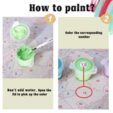 Amphol Adult Paint by Number Kits on Canvas Framed, 4 Pack Season Easy DIY Paint by Number for Adults Canvas with Frame, Simple Acrylic Framed Painting by Number for Beginners Kids Amphol