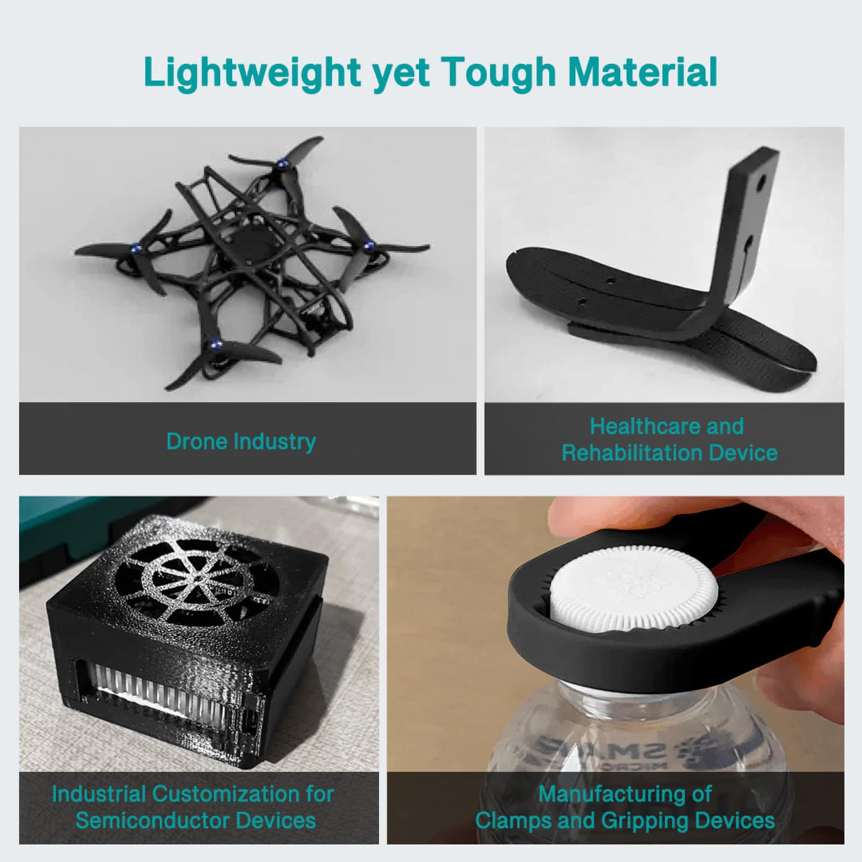 YXPOLYER Carbon Fiber Nylon Filament 3D Printer Filament PA6-CF Filament 1.75mm 1kg with PC Spool, PA6 CF 3D Printing Filament yxpolyer