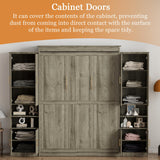 BEQAI Queen Murphy Bed with Storage Cabinets & 6 Adjustable Shelves, Foldable Space-Saving Queen Wood Wall Bedframe with USB Charging Port, Hidden Bedframe for Guest Room, Study, Home, Bedroom, Grey BEQAI