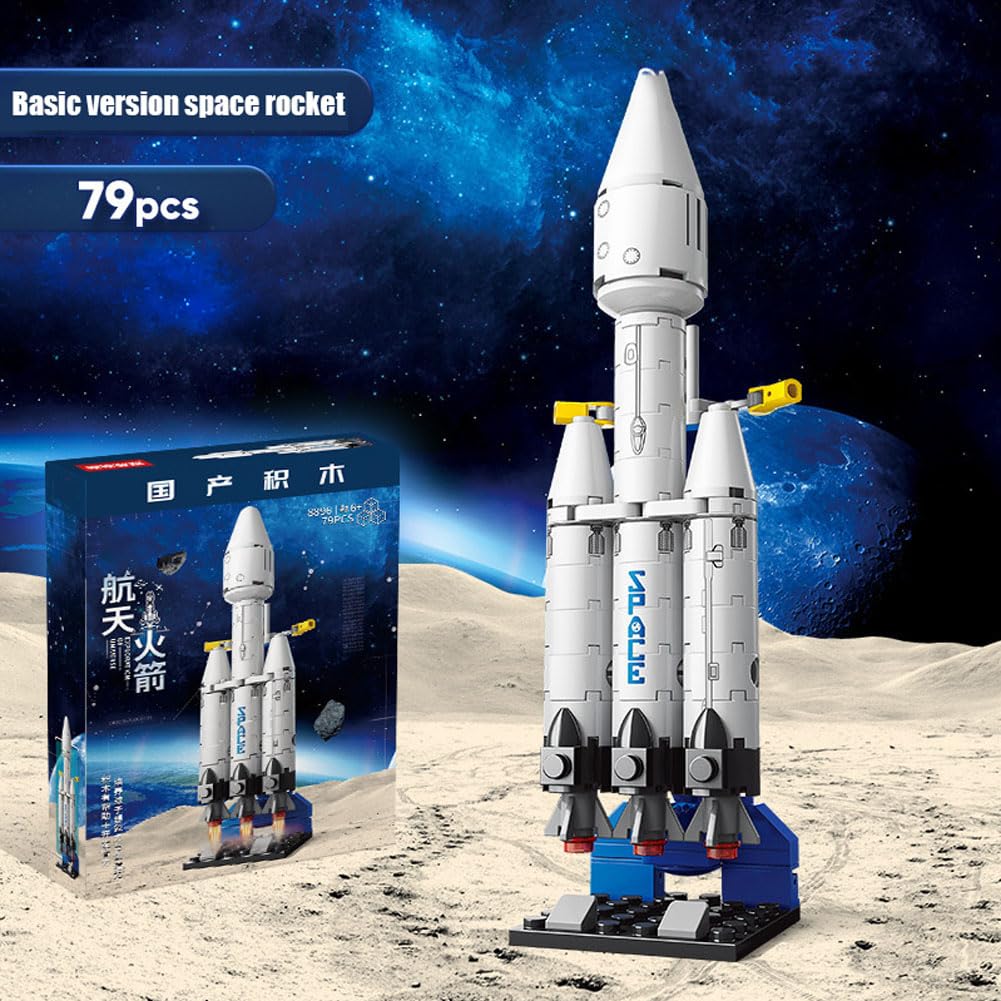 Vilbocr 69-Piece Rocket Ship Building Blocks Set | STEM Educational Space Toy for Kids Ages 6-12 | Creative Construction Kit for Solo & Group Play | Compatible with Major Brands Vilbocr