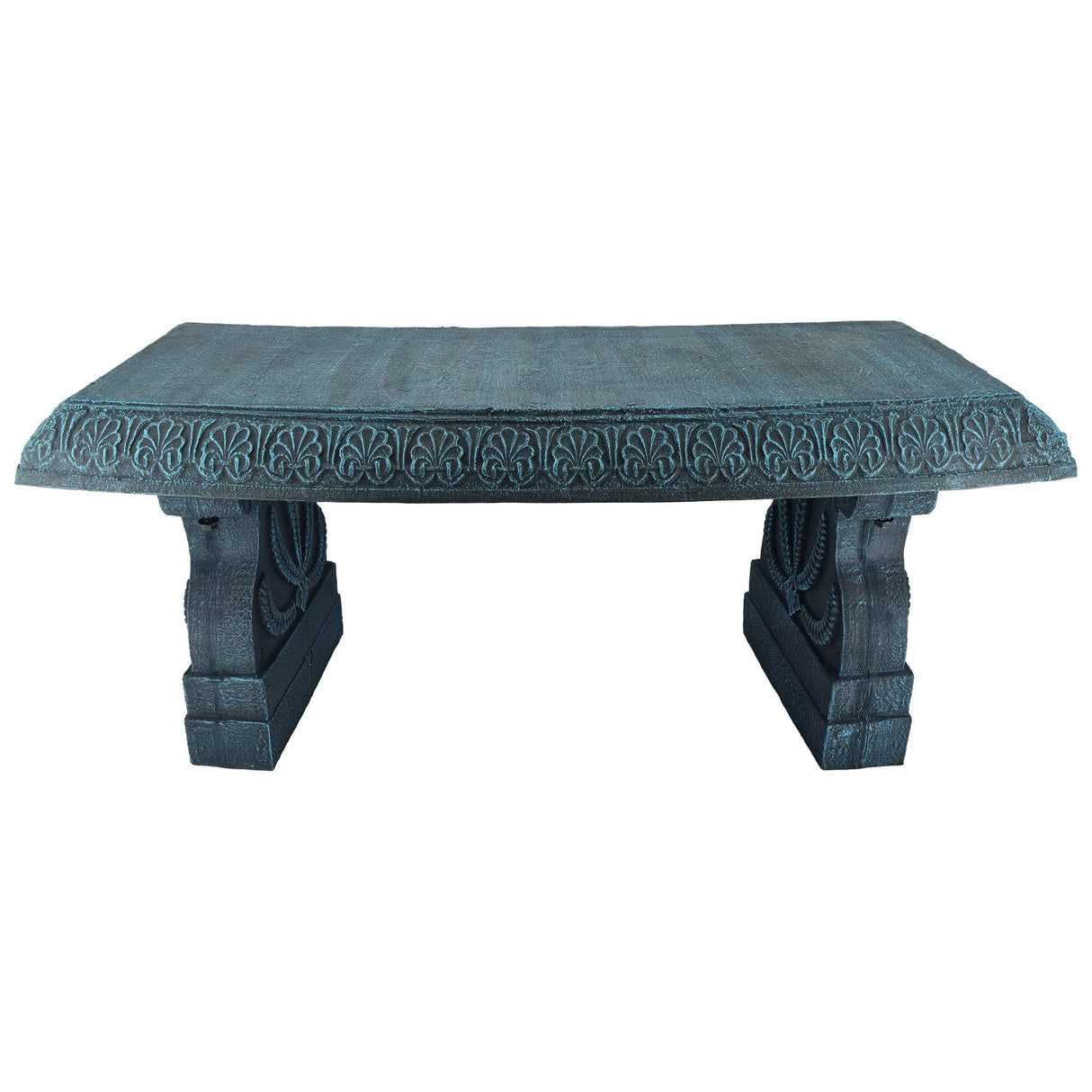 Arcadia Garden Products Outdoor Fiberclay Garden Bench - Brushed Teal Arcadia