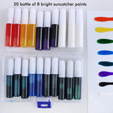 Winlyn 27 Sets Halloween Ghost Suncatchers Ornaments Decorations DIY Window Paint Art Sun Catchers Halloween Craft Kits Painting Kits for Kids Classroom Activities Art Projects Part Favors Winlyn