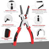 8"MIG Welding Pliers, Multi-functional Carbon Steel MIG Welding Pliers with Insulated Handle, Long Nose Pliers Wire Cutting Pliers for Professional Welding - Reliable and Durable (1Pack) Ziopetru