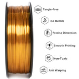 Geeetech Silk PLA Filament 1.75mm for 3D Printer , Metal-Like Shiny Consumable 1kg (2.2lbs) 1 Spool, Dimensional Accuracy +/- 0.03 mm, Silk Gold Geeetech